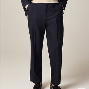J crew deep navy Kenmare Relaxed-fit suit pant in Italian wool